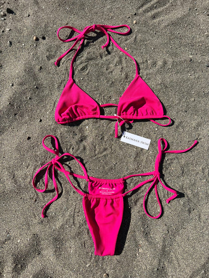 SAN PEDRO BOTTOMS - RIBBED BARBIE PINK